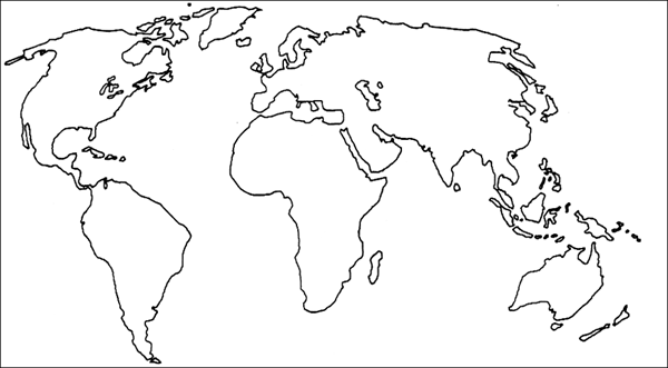 Map Of The World With Countries Labeled Printable